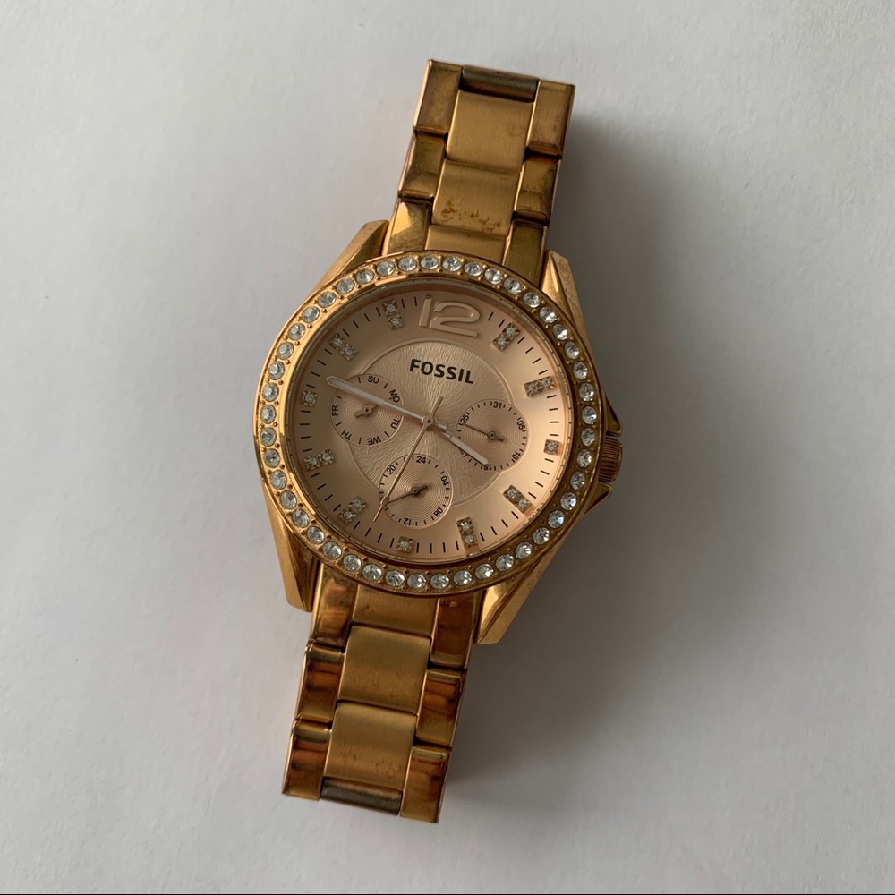 Fossil rhinestone watch